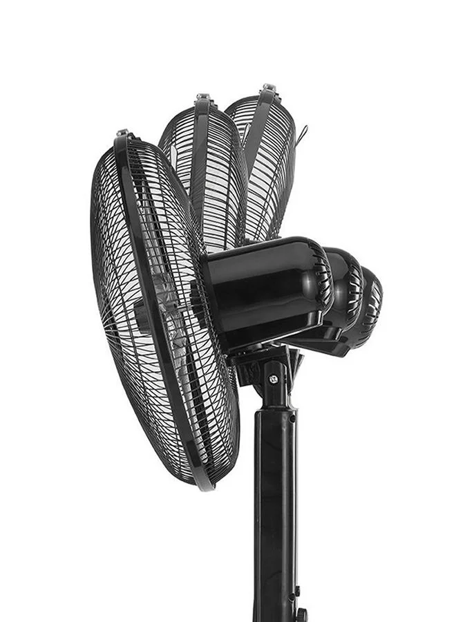 BLACK+DECKER Stand Fan 16 Inch, 60W, with 90° Wide Oscillation, 3 Speeds, 5-Blade Design, Adjustable Height, Remote Control, and Pedestal Stand for Optimal Air Circulation 60 W FS1620R-B5 Black