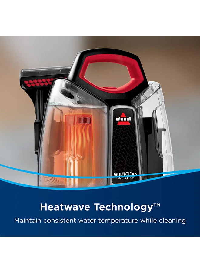 Bissell SpotClean ProHeat 4720E – Portable Cleaner with Powerful Suction & HeatWave Technology | Removes Tough Stains from Carpets, Furniture, Curtains & Car Interiors | 360 ml 330 W 4720E Black