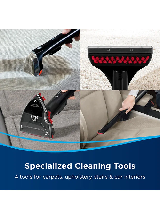 Bissell SpotClean ProHeat 4720E – Portable Cleaner with Powerful Suction & HeatWave Technology | Removes Tough Stains from Carpets, Furniture, Curtains & Car Interiors | 360 ml 330 W 4720E Black