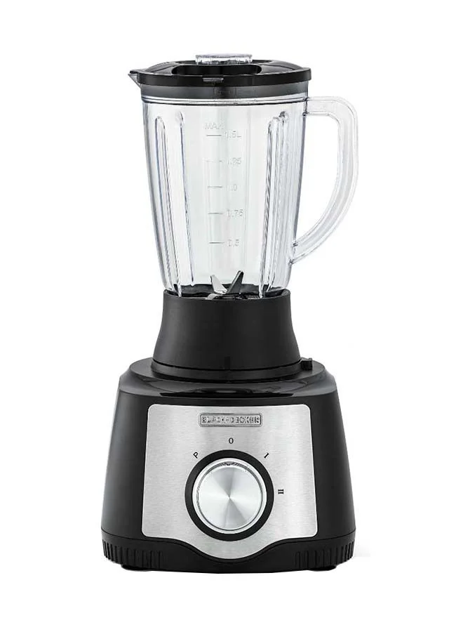 BLACK+DECKER Food Processor, 1.5L Bowl, 29 Functions, Blender, Mill, Juicer, Stainless Steel Blade, 2 Speeds + Pulse, Reversible Slicing & Shredding Disc, Compact 6-in-1 Design, 600 W FX650-B5 Black/Silver