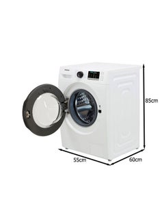 Samsung 9 Kg Front Load Washing Machine with Digital Inverter Technology, Hygiene Steam, Ecobubble 130 kW WW90TA046AE White/Black  - Image 4