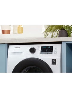 Samsung 9 Kg Front Load Washing Machine with Digital Inverter Technology, Hygiene Steam, Ecobubble 130 kW WW90TA046AE White/Black  - Image 5
