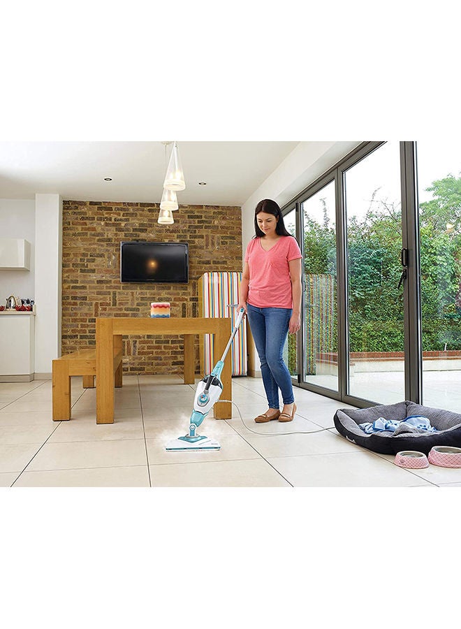 BLACK+DECKER - 2 in 1 Steam Mop with Delta Head and SteaMitt features 1600 W BHSM1615DAM-GB White/Blue - Image 1