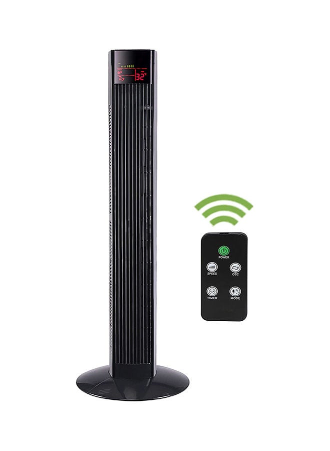 DAEWOO - Digital 3 Speed Tower Fan with Timer and Oscillation 45W Korean Technology DTF36DR Black - Image 1