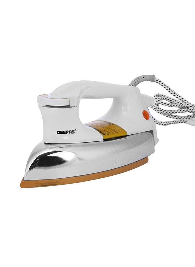 Automatic Dry Iron- GDI23011| Iron Box with Temperature Settings Dial and Auto Shut Off Function| Super Deluxe Heavy Weight Iron Box, Suitable for All Kinds of Fabric| Equipped with Teflon Coating| 7 Years Warranty, White and golden 2.5 kg 1200 W GDI23011 White/Silver/Gold 
