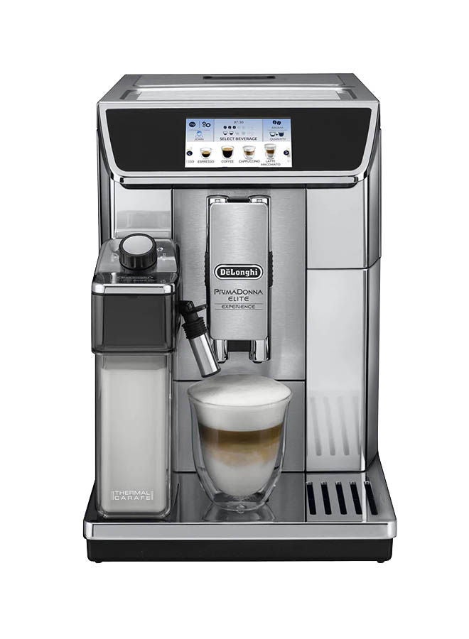 PrimaDonna Elite, 19 Bar, Built in Grinder, Automatic cleaning, 1 L 1450 W ECAM650.85.MS Silver - v1668601974/N20038719A_1