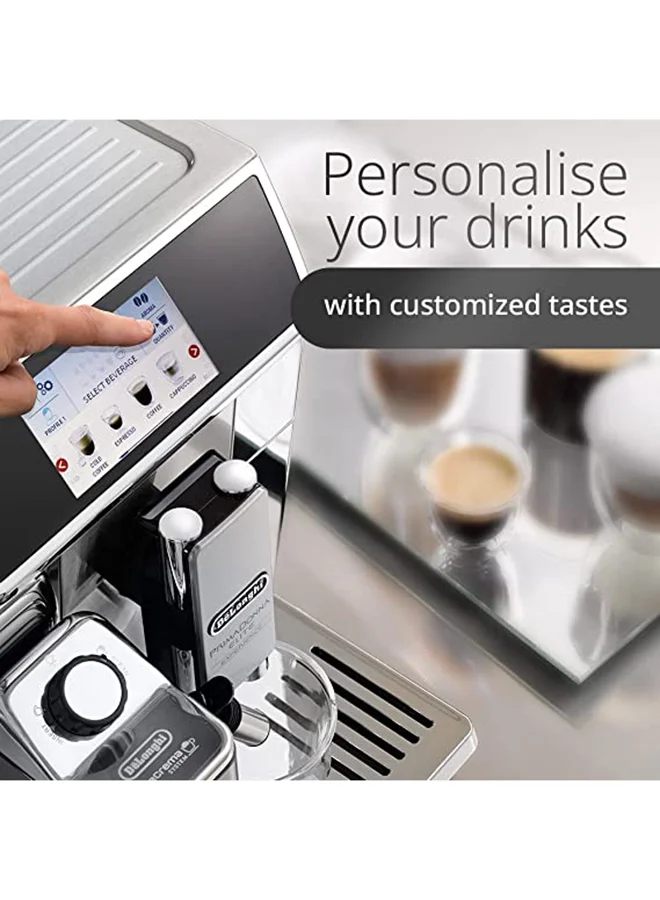 De'Longhi PrimaDonna Elite, 19 Bar, Built in Grinder, Automatic cleaning, 1 L 1450 W ECAM650.85.MS Silver