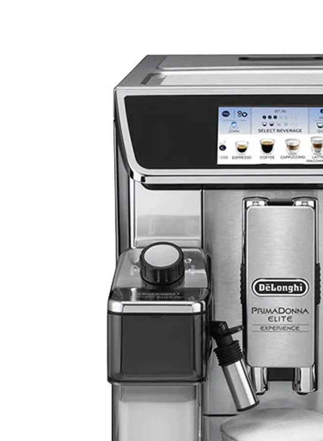 De'Longhi PrimaDonna Elite, 19 Bar, Built in Grinder, Automatic cleaning, 1 L 1450 W ECAM650.85.MS Silver