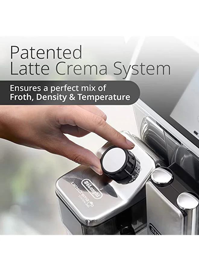De'Longhi PrimaDonna Elite, 19 Bar, Built in Grinder, Automatic cleaning, 1 L 1450 W ECAM650.85.MS Silver