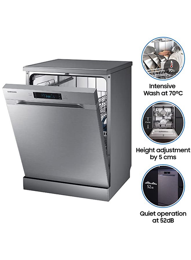 Samsung - 13L 6 Programmes 13 Place Settings Free Standing Dishwasher 1800 W DW60M6040FS Silver - Image 1
