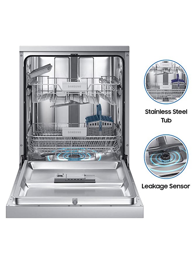 Samsung - 13L 6 Programmes 13 Place Settings Free Standing Dishwasher 1800 W DW60M6040FS Silver - Image 1
