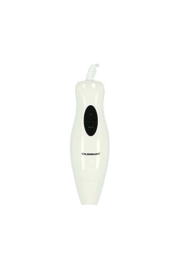 Olsenmark - 4 in 1 Hand Blender with Copper Motor, Anti-Splatter and Stainless Steel Blade &  2 Speed Setting OMHB2353 White/Silver/Black - Image 1