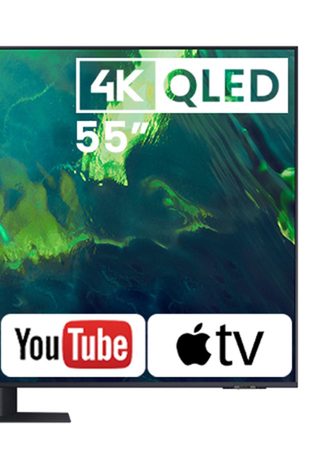 Samsung - 55-Inch Class QLED Q70A Series 4K UHD Qauntum HDR Smart TV 55Q70AA Black - Image 1