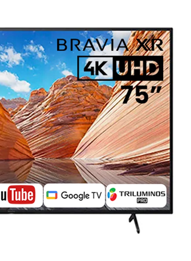 Sony - BRAVIA 75 inch X80J Smart Google TV, 4K Ultra HD with High Dynamic Range (HDR) KD75X80J/BJ Black - Image 1