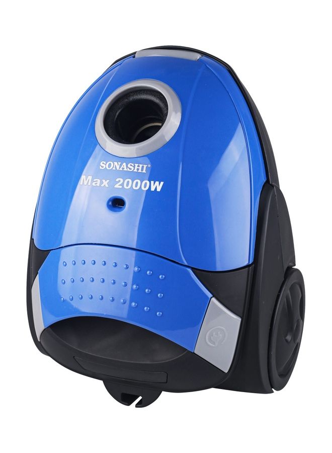 سوناشي - مكنسة كهربائية محمولة مزودة بحاوية على شكل كيس مع قوة شفط عالية 1.5 L 2000 W SVC-9031 أزرق - Image 1