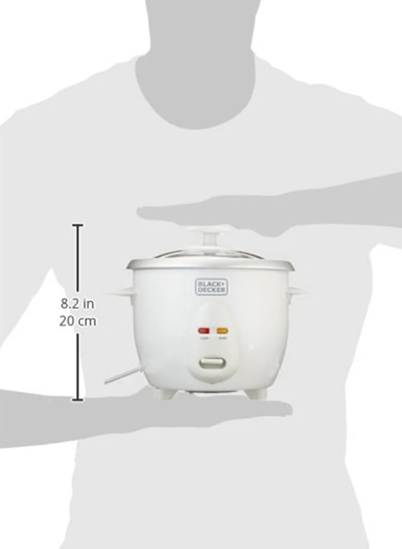 بلاك اند ديكر جهاز طهي الأرز 0.6 L 350 W RC650-B5 أبيض