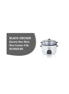 Black+Decker 4.5L Rice Cooker w/Separate Steamer Tray RC4500