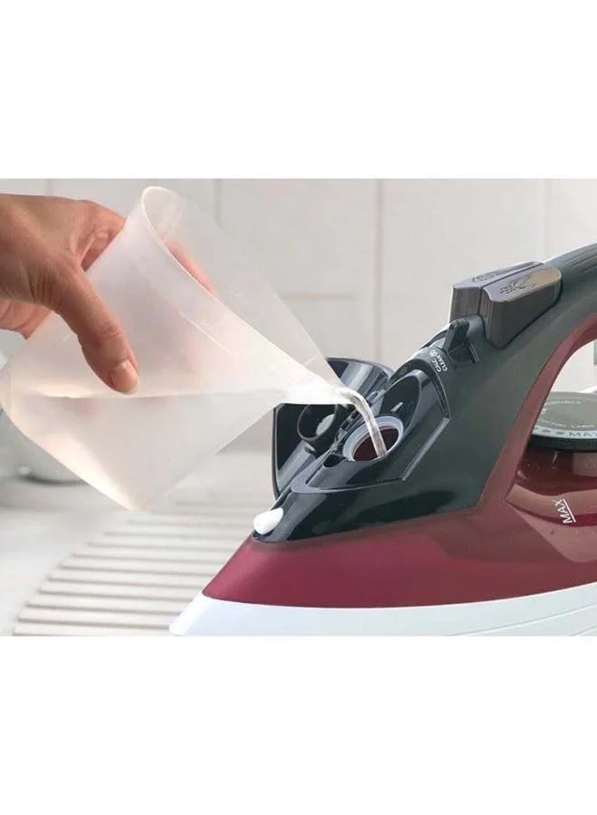 BLACK+DECKER Steam Iron, Ceramic Coated Soleplate, 300ml Tank, Anti-Calc, Drip-Free, Self-Cleaning, Auto Shutoff, Adjustable Steam, Quick Fabric Settings, Removes Creases, 300 ml 1600 W X1550-B5 Red/Black/White