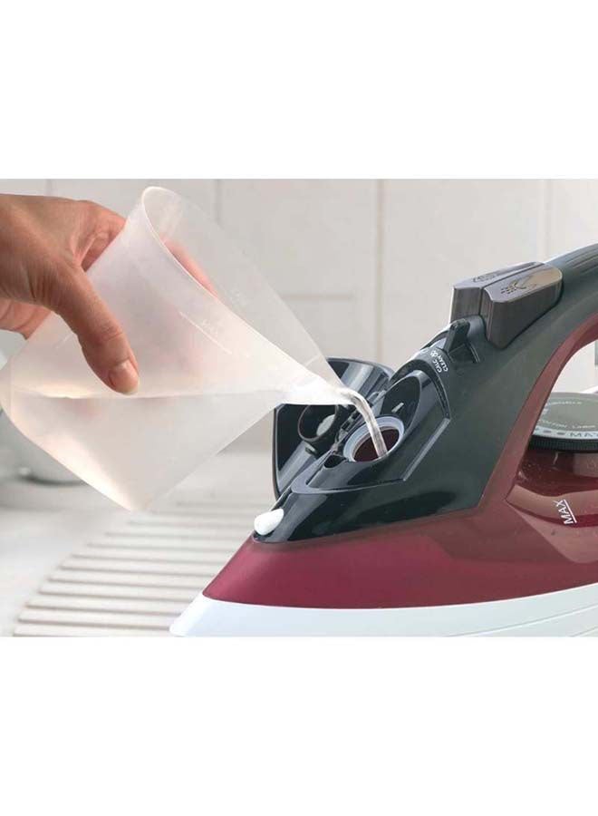 BLACK+DECKER - Steam Iron, Ceramic Coated Soleplate, 300ml Tank, Anti-Calc, Drip-Free, Self-Cleaning, Auto Shutoff, Adjustable Steam, Quick Fabric Settings, Removes Creases, 300 ml 1600 W X1550-B5 Red/Black/White - Image 1