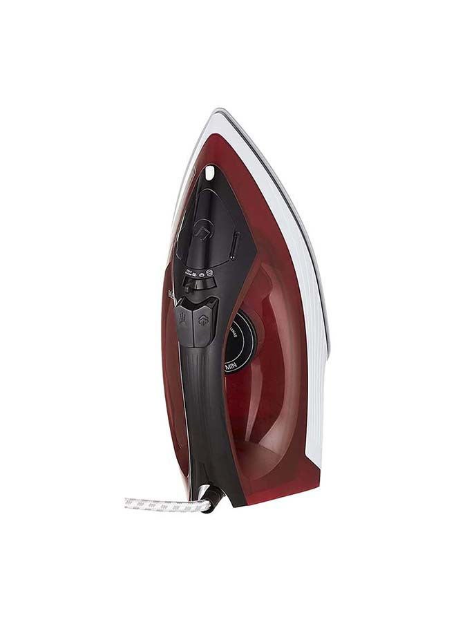 BLACK+DECKER - Steam Iron, Ceramic Coated Soleplate, 300ml Tank, Anti-Calc, Drip-Free, Self-Cleaning, Auto Shutoff, Adjustable Steam, Quick Fabric Settings, Removes Creases, 300 ml 1600 W X1550-B5 Red/Black/White - Image 1