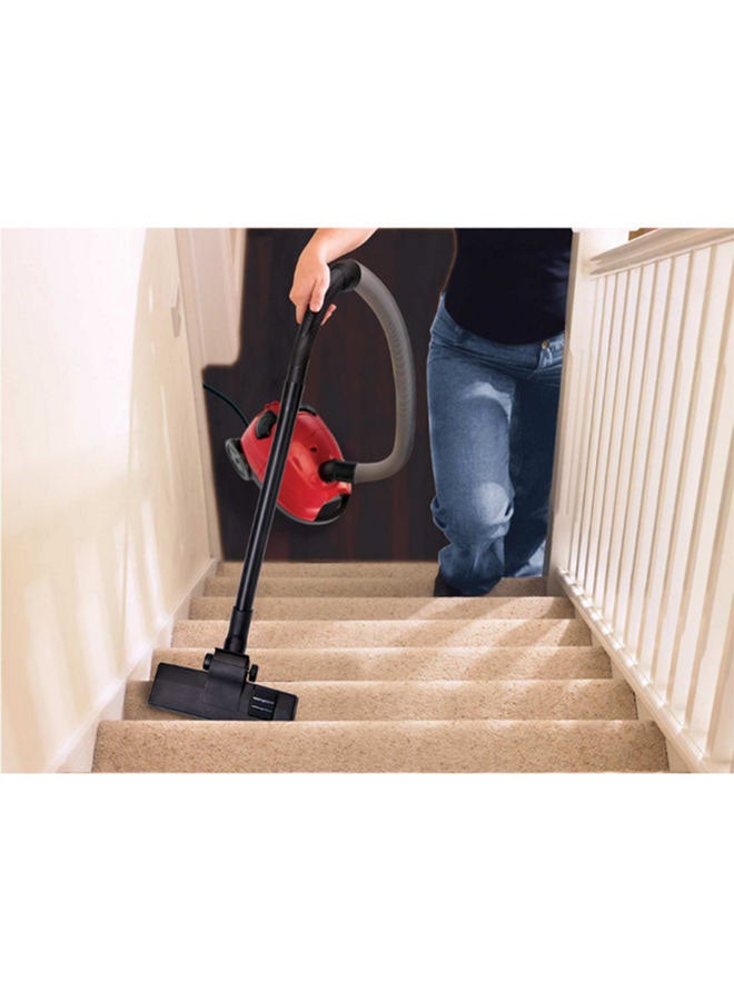 BLACK+DECKER - Portable Corded Vacuum Cleaner, 1000W, with 1L Dust Bag, 3-Speed Settings for Deep Cleaning, Anti-Tangle Beater Bar, Easy Empty Bowl, Battery Indicator 1000 W VM1200-B5 Red/Black - Image 1
