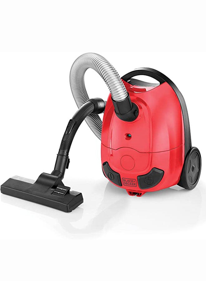 BLACK+DECKER - Portable Corded Vacuum Cleaner, 1000W, with 1L Dust Bag, 3-Speed Settings for Deep Cleaning, Anti-Tangle Beater Bar, Easy Empty Bowl, Battery Indicator 1000 W VM1200-B5 Red/Black - Image 1