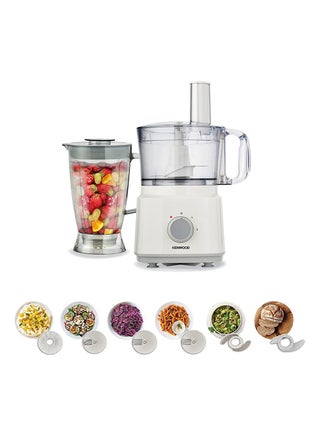 Food Processor Multi-Functional With 3 Interchangeable Disks, Blender, Whisk, Dough Maker Bowl 2 L 750 W FDP03.C0WH White - v1668611471/N31869498A_1