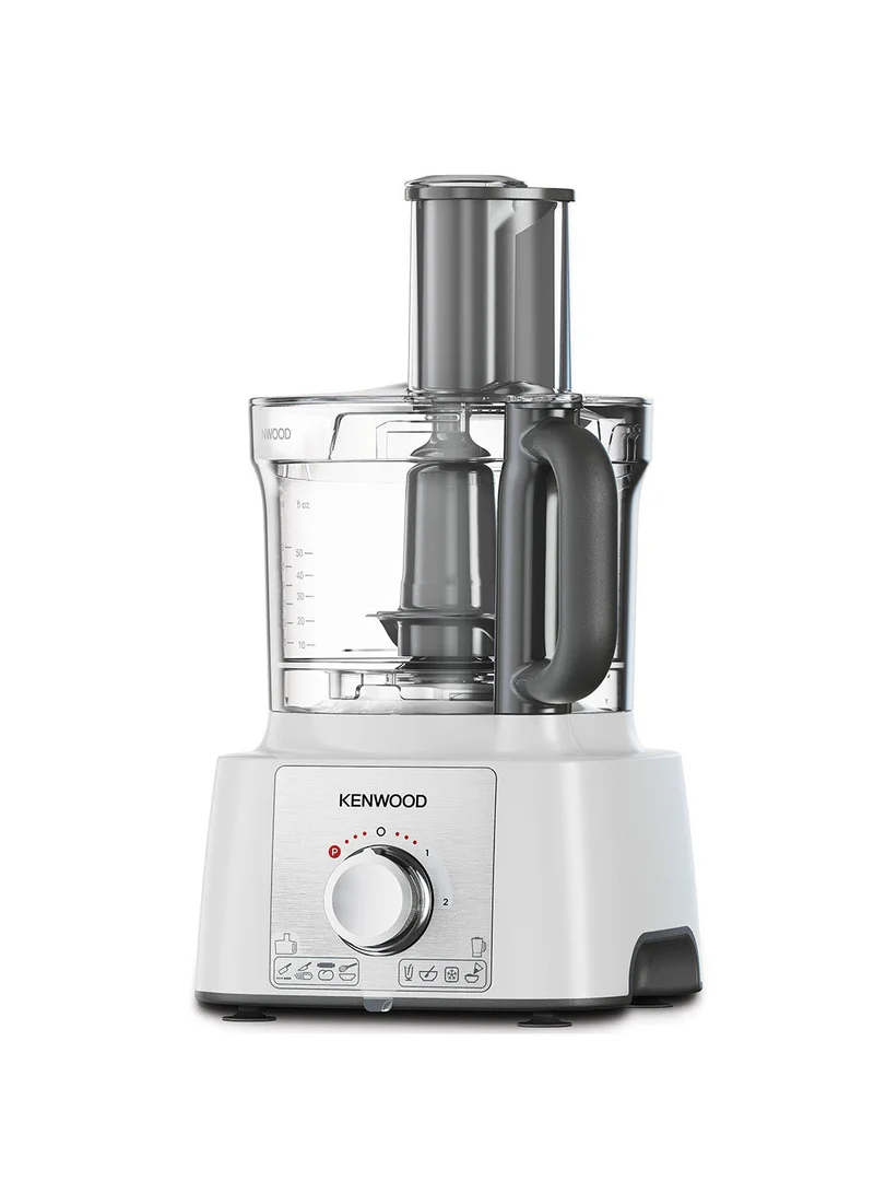 KENWOOD Food Processor, 3L Bowl, 1.5L Blender, 10 Attachments, 3 Stainless Steel Disks, Blender, Grinder, Juicer Extractor, Whisk, Dough Maker, Citrus Juicer -