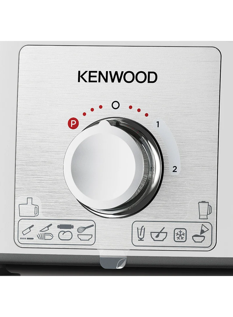KENWOOD Food Processor, 3L Bowl, 1.5L Blender, 10 Attachments, 3 Stainless Steel Disks, Blender, Grinder, Juicer Extractor, Whisk, Dough Maker, Citrus Juicer - 3 L 1000 W FDP65.750WH White
