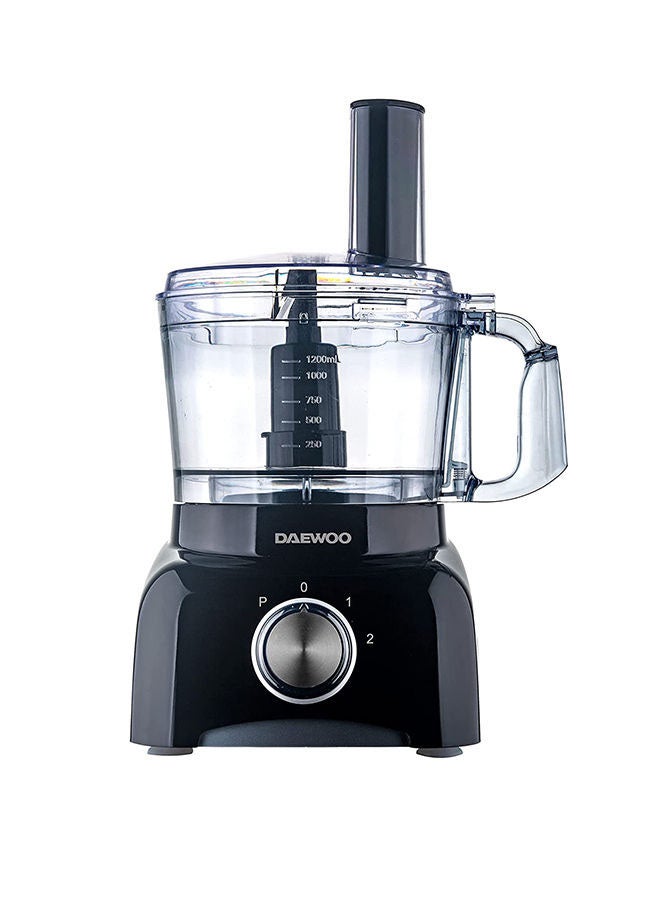 DAEWOO - Food Processor 15 Functions 7-in-1 (Citrus Juicer + Chopper + Slicer + Julienne + Potato Cutter + Emulsifier + Dough Mixer) Korean Technology - 1200.0 ml 450.0 W DFP3630 Black - Image 1