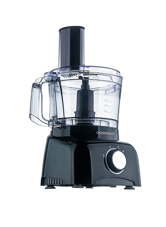 DAEWOO - Food Processor 15 Functions 7-in-1 (Citrus Juicer + Chopper + Slicer + Julienne + Potato Cutter + Emulsifier + Dough Mixer) Korean Technology - 1200.0 ml 450.0 W DFP3630 Black - Image 1