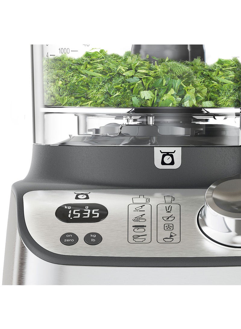KENWOOD - Food Processor, 3L Food Processor, 1.5L Thermo Resist Glass Blender, 11 Processing Attachments, Glass Multi Mill, Juice Extractor, Digital Display, Kitchen Scale, 3 L 1000 W FDM71.980SS silver - Image 1