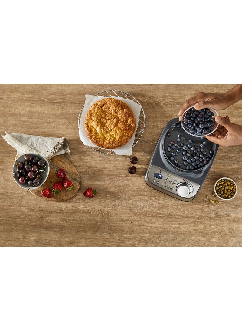 KENWOOD - Food Processor, 3L Food Processor, 1.5L Thermo Resist Glass Blender, 11 Processing Attachments, Glass Multi Mill, Juice Extractor, Digital Display, Kitchen Scale, 3 L 1000 W FDM71.980SS silver - Image 1