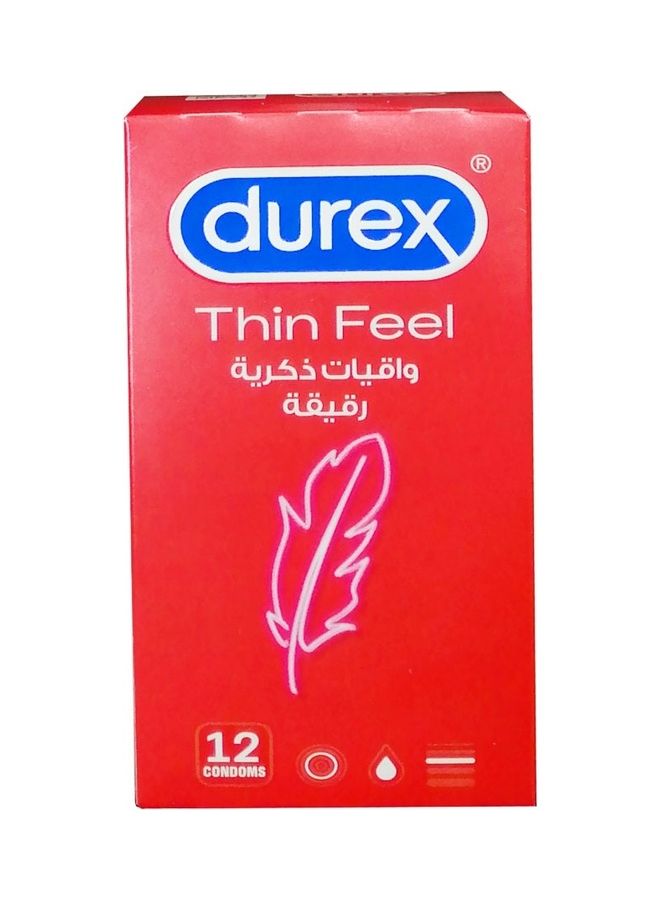 Durex Thin Feel Condoms For Men - 12 Pieces 
