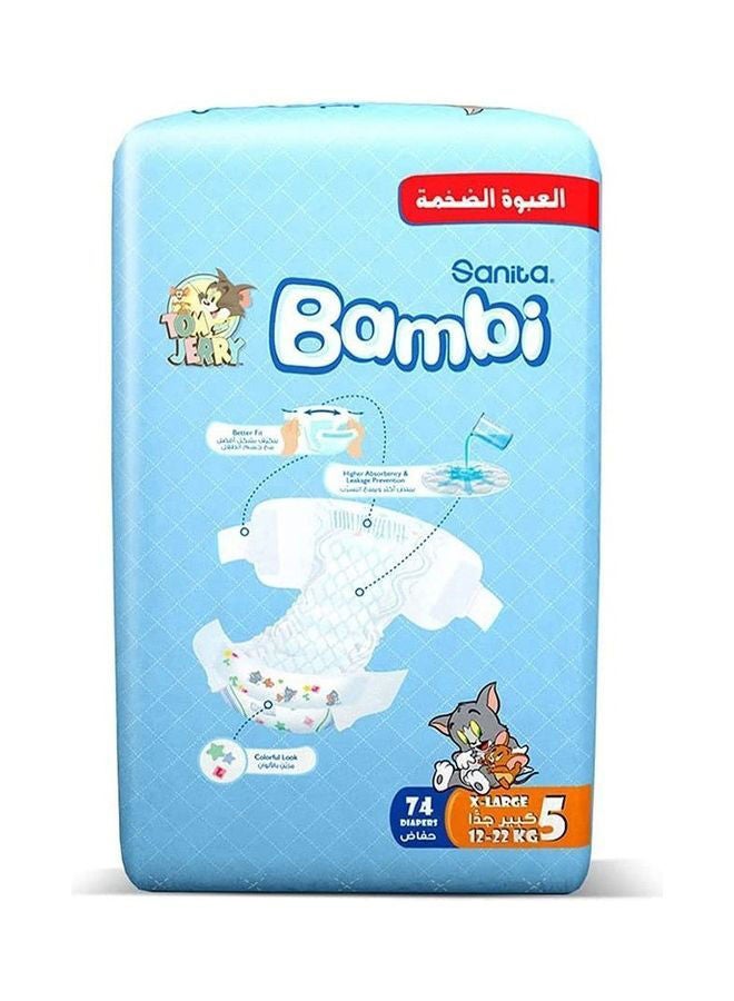 Sanita Bambi - Size 5, Xl, 13-25 Kg, Mega Pack, 148 Diapers - Image 1