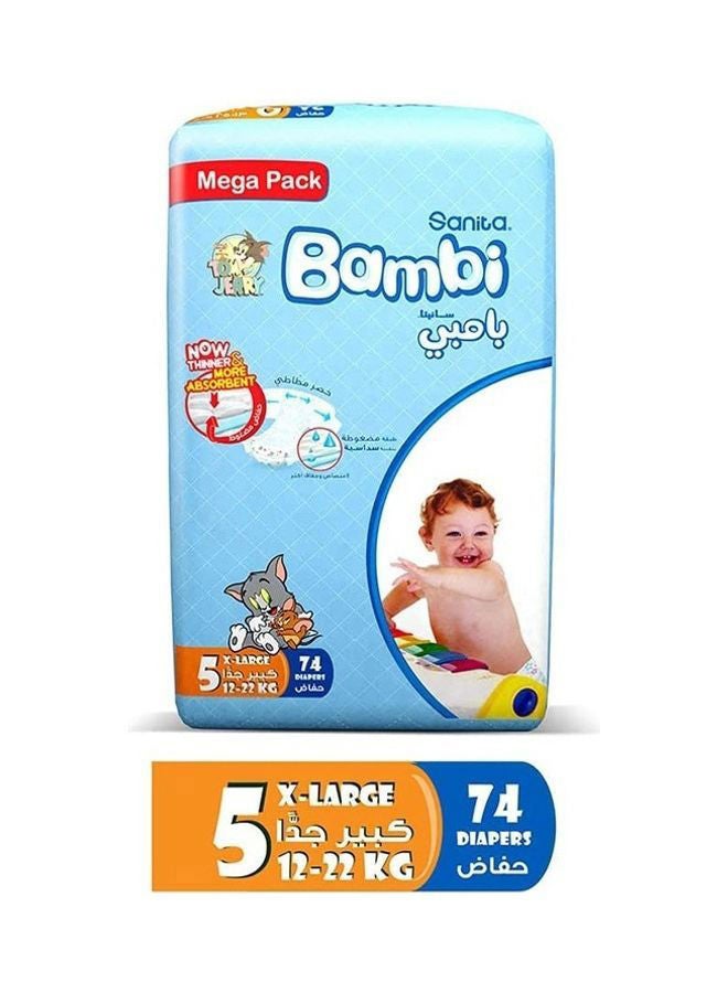 Sanita Bambi - Size 5, Xl, 13-25 Kg, Mega Pack, 148 Diapers - Image 1