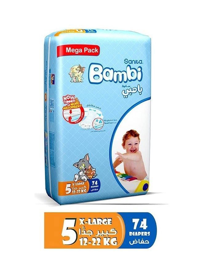 Sanita Bambi - Size 5, Xl, 13-25 Kg, Mega Pack, 148 Diapers - Image 1