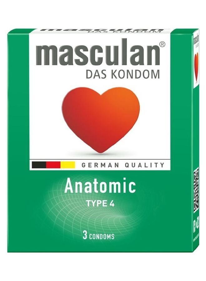 masculan 3-Pieces Anatomic Type Condoms  - Image 1