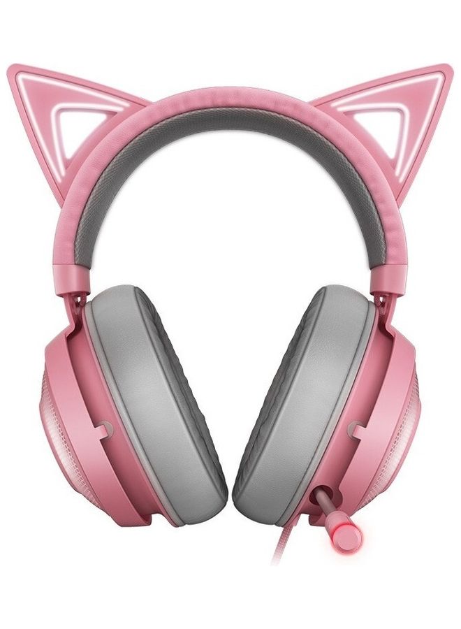 RAZER Kitty Gaming TNX 7.1 Surround Sound Headset With Active Noise Reduction Microphone 50mm Driver Unit Quartz Pink  - Image 1