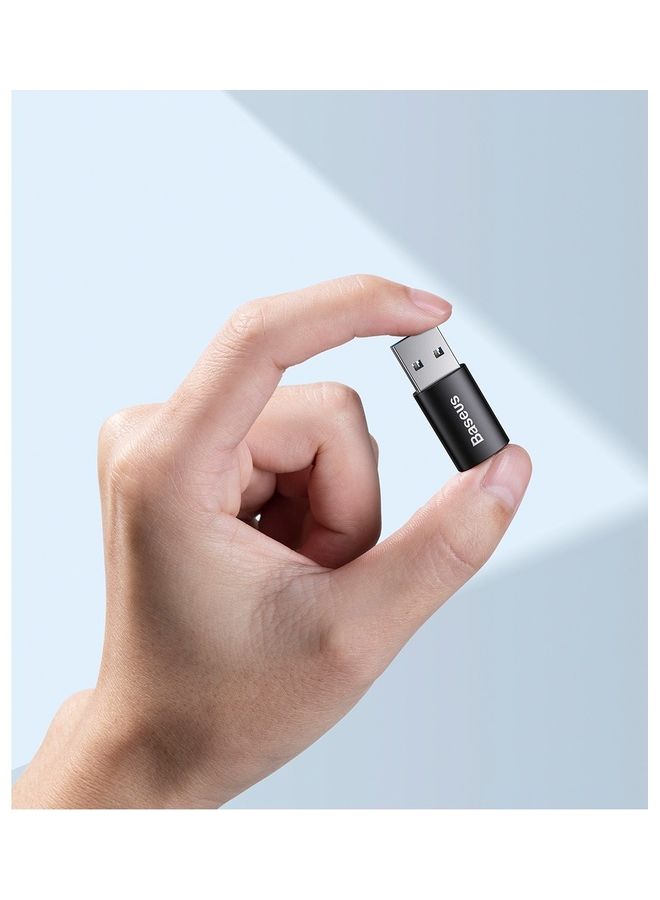 Baseus - USB C to USB 3.1 Adapter USB C Female to USB Male Adapter USB C Adapter 10Gbps Compatible with MacBook Pro 2018/2017,PC, Laptops Chargers and more Black - Image 1