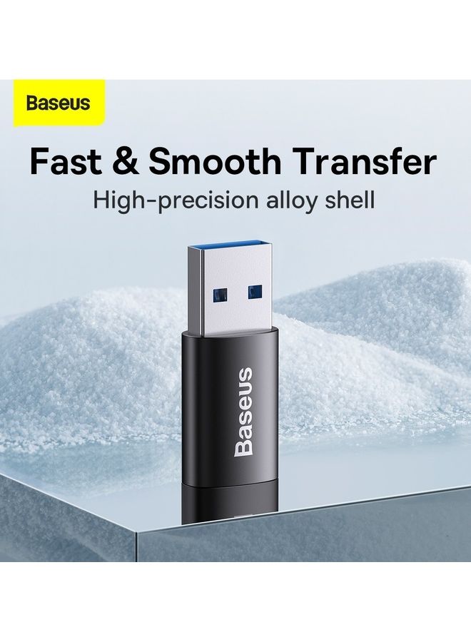 Baseus - USB C to USB 3.1 Adapter USB C Female to USB Male Adapter USB C Adapter 10Gbps Compatible with MacBook Pro 2018/2017,PC, Laptops Chargers and more Black - Image 1