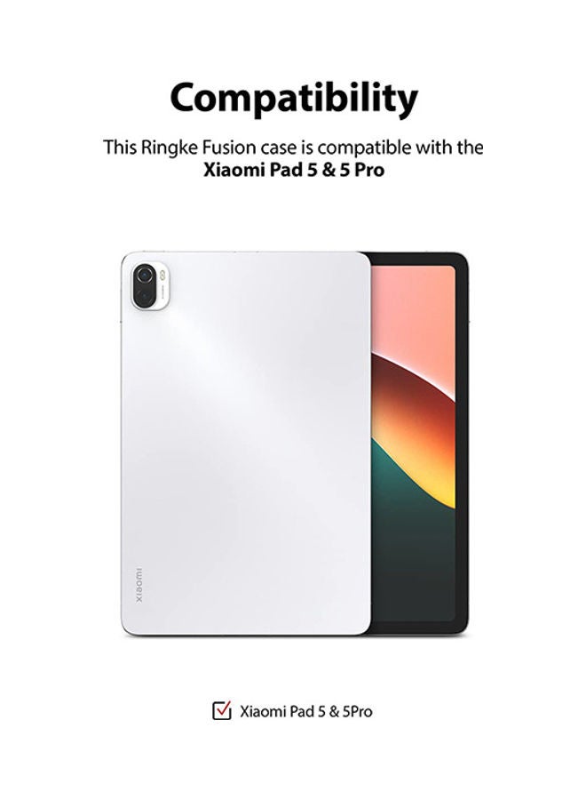 Ringke Fusion Clear Hard Back Cover Shockproof Flexible Bumper With Overcharge Protection Pen Stylus Holder For Xiaomi Pad 5 Pad 5 Pro Clear - Image 2