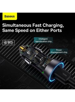 Baseus Fast Car Charger PD 40W Dual USB C Ports Fast Charging Car Power Adapter for iPhone 14/iPhone 14 Pro/iPhone 14 Pro Max/13 Pro Max/13/12/11, New iPad 9, iPad mini 6 2021,Galaxy S22 and more Black  - Image 5