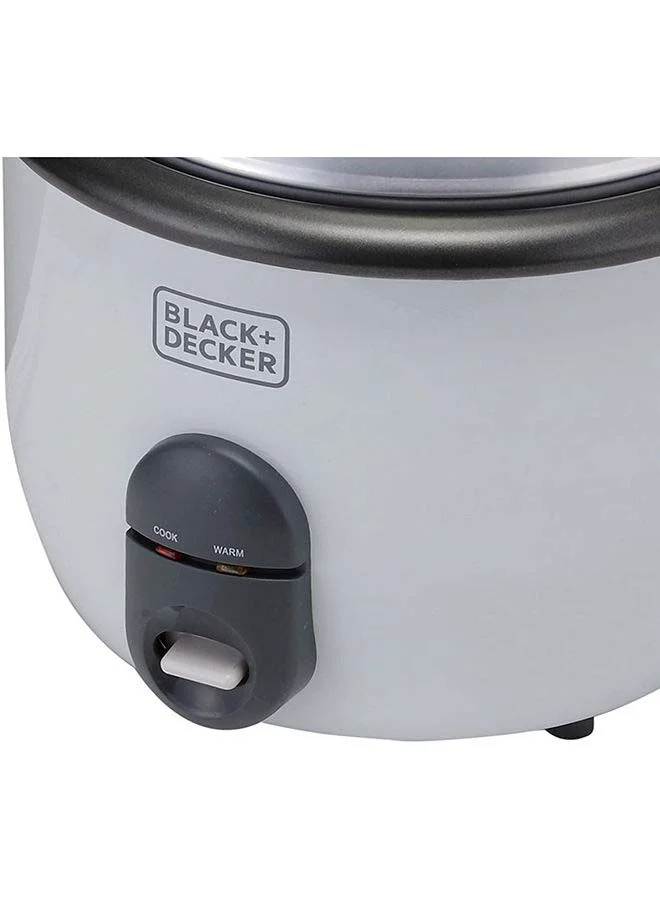 بلاك اند ديكر جهاز طهي الأرز مانع للالتصاق مع جهاز طهي بالبخار 2 في 1 1.8 L 700 W RC1860-B5 أبيض