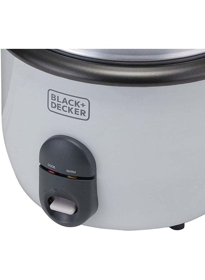 BLACK+DECKER - Rice Cooker, Multifunctional Cooking Options, Removable Non-Stick Bowl, Steaming Tray, Water Level Indicator, Glass Lid, Cool Touch Handle, Compact, 1.8 L 700 W RC1860-B5 White - Image 1