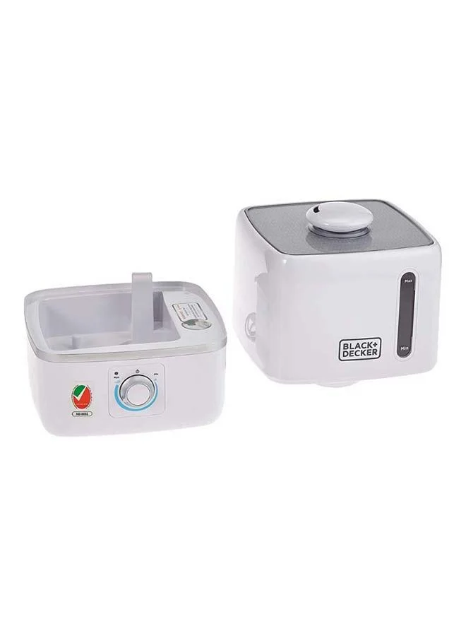 BLACK+DECKER Air Humidifier, Compact Ultrasonic, High Mist Output, Adjustable Mist Intensity, Water Impurity Filter, Direction-Adjustable Nozzle, Fragrance Compartment, HM3000-B5 White