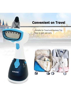 Garment Steam Iron with Water Tank Ultra Easy Wrinkle Remover Steamer Portable Travel-Friendly 16 Max Handheld 250 ml 1100 W SGS-315 Blue/White - v1668679646/N13001618A_3