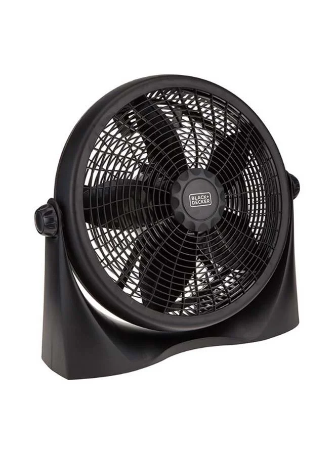 BLACK+DECKER Box Fan With 3 Speed Control, Sturdy Base And Adjustable Swivel - 16 Inch Compact Design FB1620-B5 Black