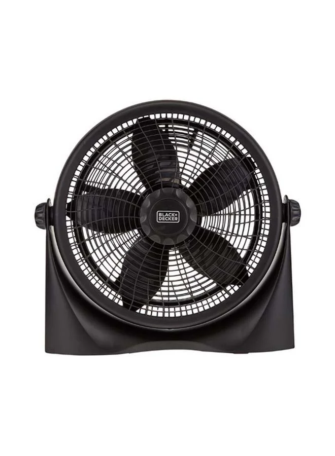 BLACK+DECKER Box Fan With 3 Speed Control, Sturdy Base And Adjustable Swivel - 16 Inch Compact Design FB1620-B5 Black