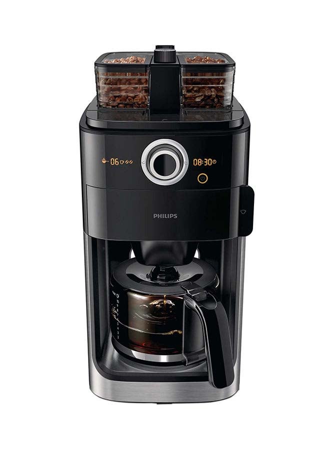 Philips - Grind And Brew Coffee Maker 1.2 L 1000 W HD7762 Black - Image 1